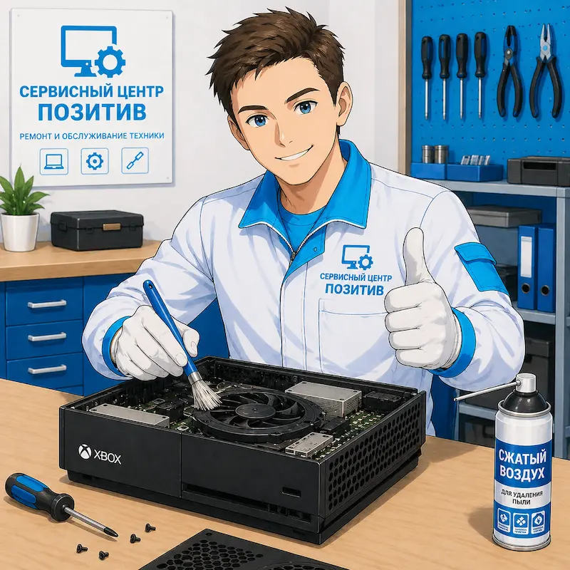 Чистка игровой приставки от пыли в Ярославле | Замена термопасты