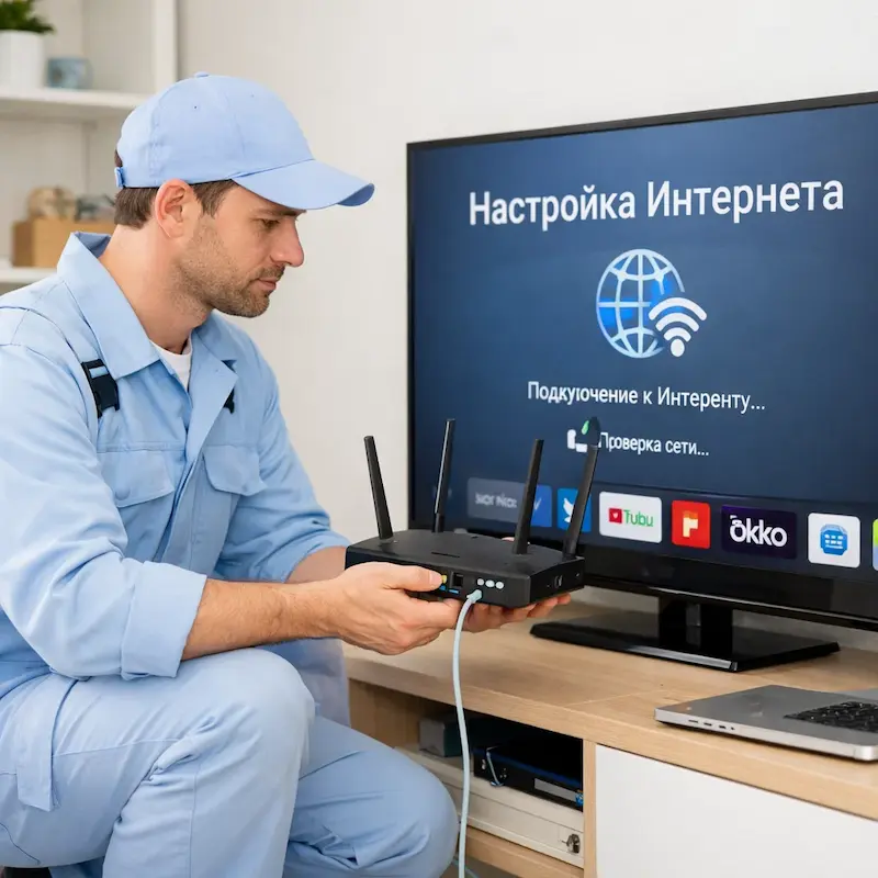 Настройка интернета на телевизоре в Ярославле