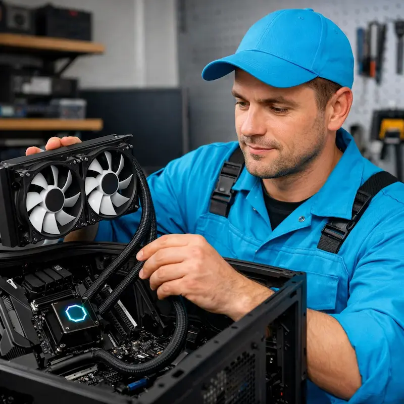 Установка водяного охлаждения на компьютер в Ярославле